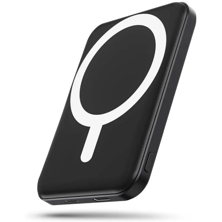 per Mag-safe Powerbank, 5000mAh Power Bank Wireless, 20W PD Ricarica Rapida Caricabatterie Portatile con Type-C Power Bank per iPhone 16/15/14/13/12 Serie-Light Bianco - 1