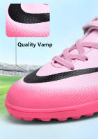 Zapatillas De Fútbol Rosa Para Niños Zapatos De Turf Profesionales Entrenadores Para Niños Zapatos De Futsal Cómodos Y Duraderos Para Interior - details 2