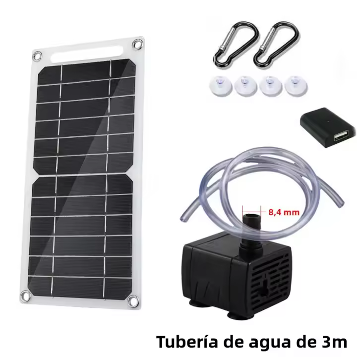 Panel Solar Con USB 5V Bomba De Agua Sistema Para Roceros Tanques De Peces Agua Para Mascotas Alta Cabezal De Bomba - 1