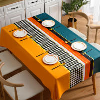 Qianniao Teléfono De Mesa Cuadrado De Piel Con Patrón De Cuadrícula Impermeable Y Resistente Al Aceite PVC Sencillo Para Mesa De Café Y Comedor - details 4