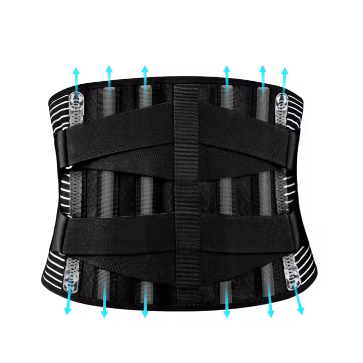 Cinturón de Apoyo Lumbar para Alivio del Dolor en la Espalda with 6 Estabilizadores Transpirable para Hombres y Mujeres para Soporte Lumbar en el Trabajo - 1