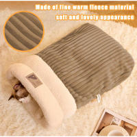 Bolsa De Dormir Para Mascotas Invierno Cálido Suave Plush Semi-Encerrado Sillón Para Gatos Y Perros Accesorios De Cama Cómodos Para El Hogar - details 0