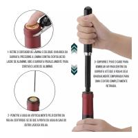 Bomba De Aire Portátil Para Abrevidrios Con Corte De Sellador - Fácil Remoción De Tapa Para Amantes Del Vino Material De Acero Inoxidable - details 2