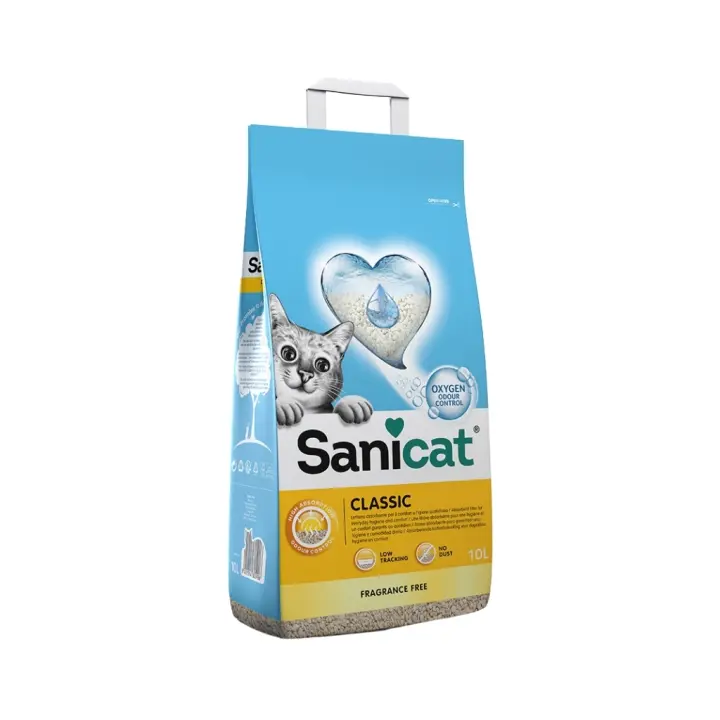 SANICAT - Classic Sin Perfume - Arena Mineral para Gatos de Sepiolita Natural Absorbente (2 Tamaños) - 1