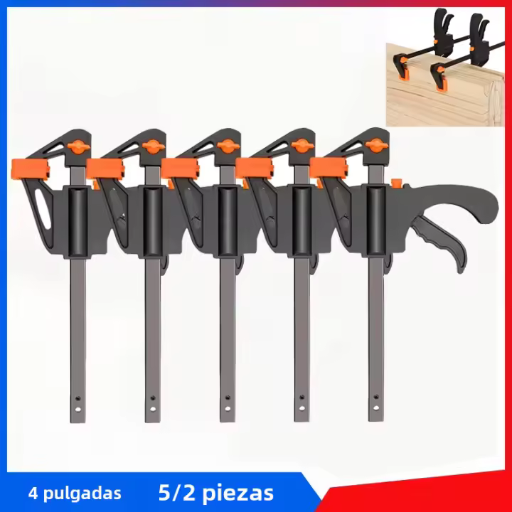 Juego De Pinzas De Trabajo Para Carpintería De Madera 4 Pulgadas Libera Rápida Herramienta Manual Para DIY Material Plástico - 1
