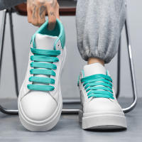 Zapatos Casuales Para Hombre Blanco Con Plataforma Alta Calidad Tenis De Exterior Deportivos De Tenis Talla Verdadera Para Adultos Material Superior PU Suela De PVC Transpirable Y Massajeador - details 28