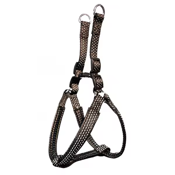 Arnés nylon liso negro para perros - 2,5 x 55-75 cm - Material antideslizante, duradero y resistente - 1