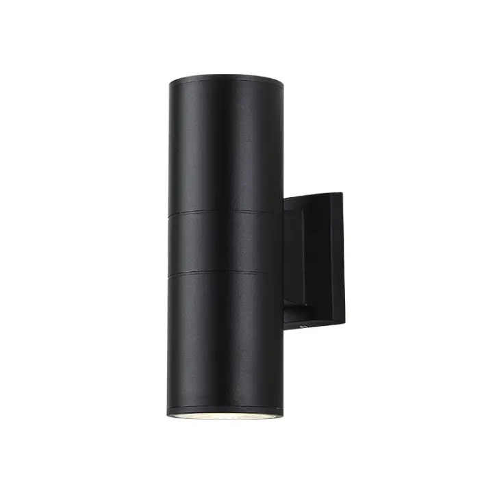 LED outdoor wall lamp up and down wall lamp single head wall lamp aluminum creative round double head wall lamp - 1