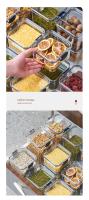 Caja De Almacenamiento De Alimentos Plástica Sellada Para Cereal Caramelo Frutas Desechables Con Tapa Refrigerador Organizador De Cocina - details 14