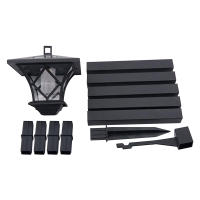 Lámpara Solar De Calle Decorativa Para Jardín Puerta Delantera Y Trasera Lámpara De Piso Solar Con Luz LED Fuente De Energía Solar Protección IP44 Material ABS Estilo Contemporáneo - details 1