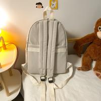 Mochila De Nylon Impermeable Para Mujer 2022 Color Sólido Bolsa Escolar Para Adolescentes Viaje Mochila De Hombro Con Capa De Computadora Suave - details 19