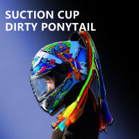 Peluca De Motociclista 24 Pulgadas Pigtails Ponytail Para Mujer Con Adhesivo Para Sombrero De Motocicleta Unisex - details 3