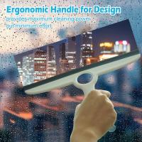 EHOMGUI Limpia Vidrio Con Mango De Silicona Herramienta De Limpieza Para Baño Y Espejos Con Gancho Adhesivo Para Limpieza De Ventanas - details 4