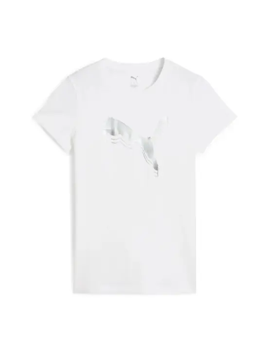 Camiseta Metallic Puma Mujer Blanco - 1