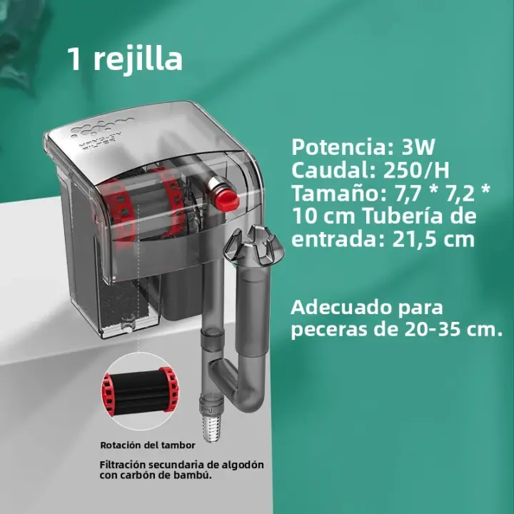 Bomba De Circulación Y Purificación De Agua Para Acuario 3 En 1 Silenciosa 3/5/10W Pequeña Para Tanque De Peces - 1
