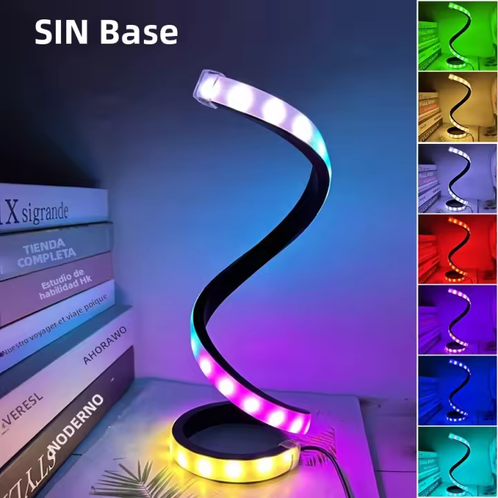 Lámpara De Noche LED RGB Minimalista Moderna Para Dormitorio Sala De Estar Oficina Luz De Noche Para Mesita Lámpara De Mesa Dream-Color - 1