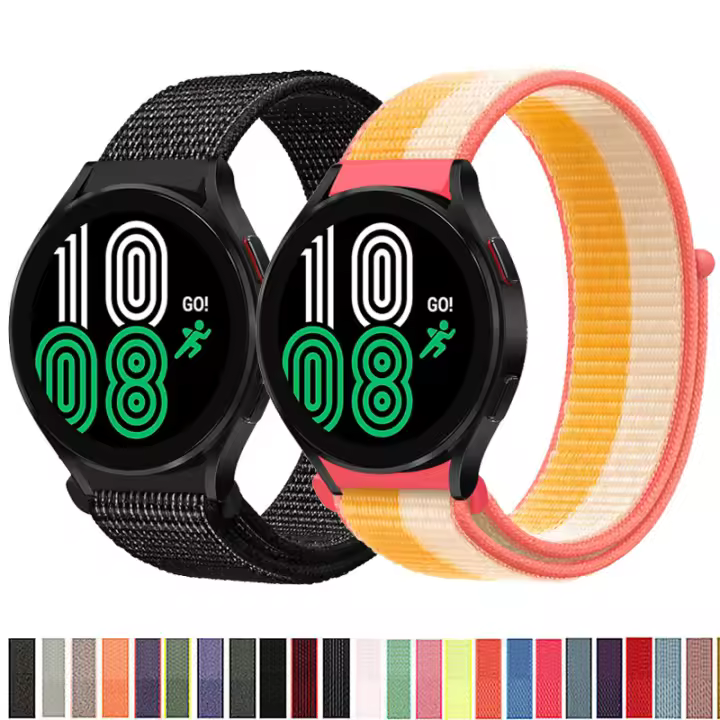 Correa De Nylon Para Galaxy Watch 4 Classic 46mm 42mm Active 2 3 Samsung Gear S3 Frontier Huawei GT 2 3 pro 20mm 22mm Compatible Con Amazfit Bip GTS GT2e - 1