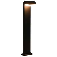 vidaXL Lámpara LED de Jardín Ovalada 9 W Negra Iluminación Luces Patio Terraza Dimensiones 16 x 10 x 80 cm, 16 x 10 x 50 cm - details 0
