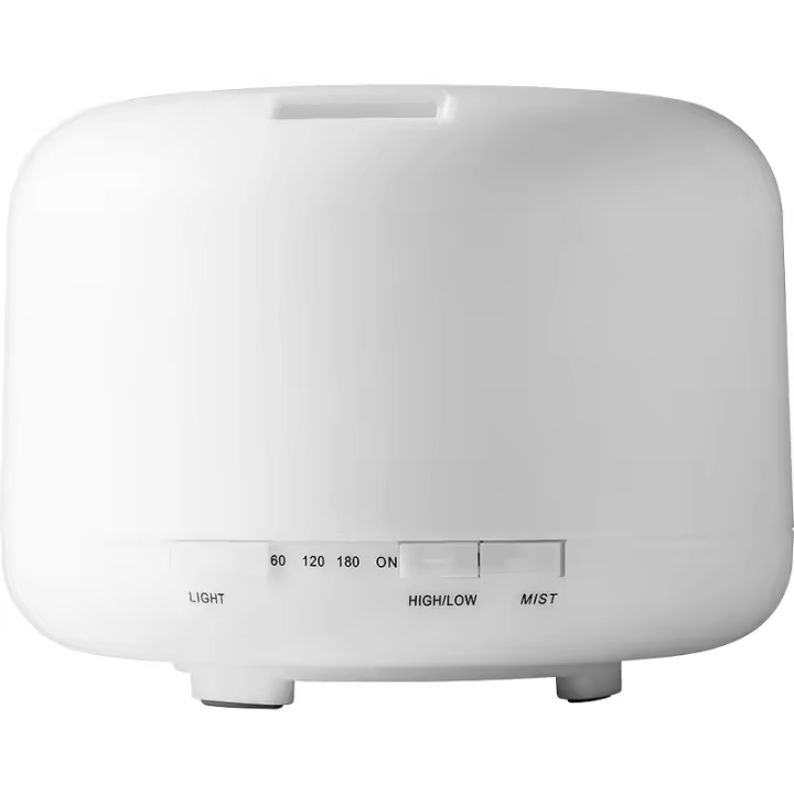 Humidificador Aceites Esenciales, difusor de Aromas, Difusor de Aromaterapia, Difusor Ultrasónico de Aceites Esenciales, with Luz Led de 7 Colores y Temporizador, Remote Control para Hogar,Yoga,500ml - 1