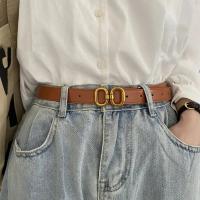 Cinturón De Cuero PU Para Mujer Con Hebilla De Metal Diseñador Adecuado Para Jeans Vestido Pantalones Estilo Casual - details 1