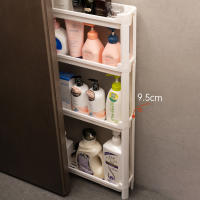 Estante De Almacenamiento Móvil De 3/4 Capas Para Puerta De Baño Espacio Encaje Entre Toilette Y Pared Organizador De Cocina Plástico Tipo De Instalación Sobre El Piso - details 2