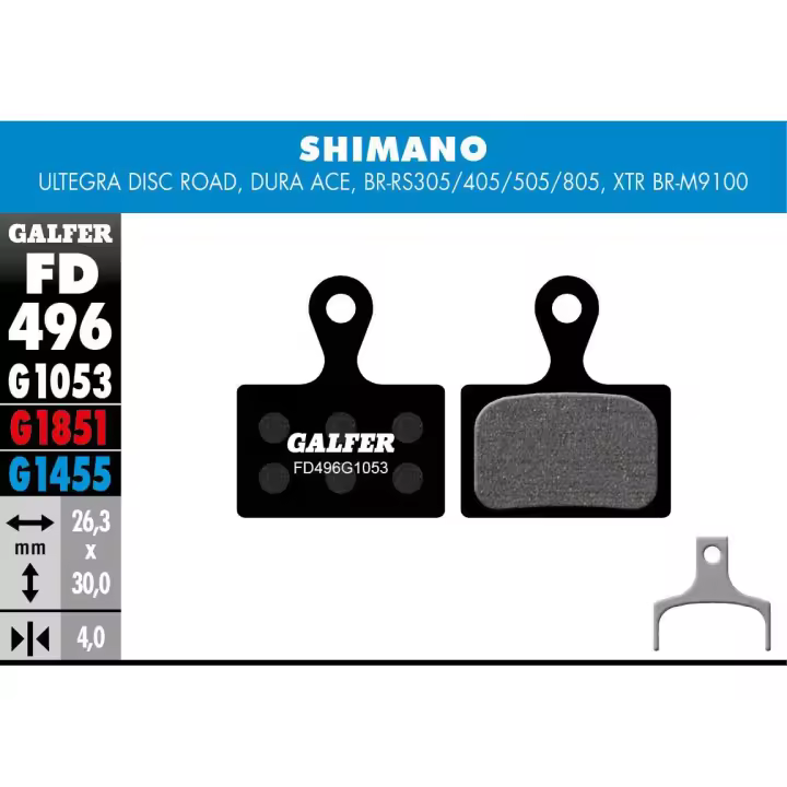 PASTILLAS FRENO GALFER DISCO STANDARD BRAKE PAD SHIMANO XTR 2019 2P - 1