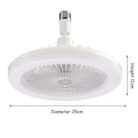 Ventilador de techo LED, 3 velocidades, con control remoto, 3 temperaturas de color, bombilla de bajo consumo superbrillante, rosca E27, ideal para sala de estar y dormitorio, ventilador de techo con cabezal móvil, color blanco. - details 3