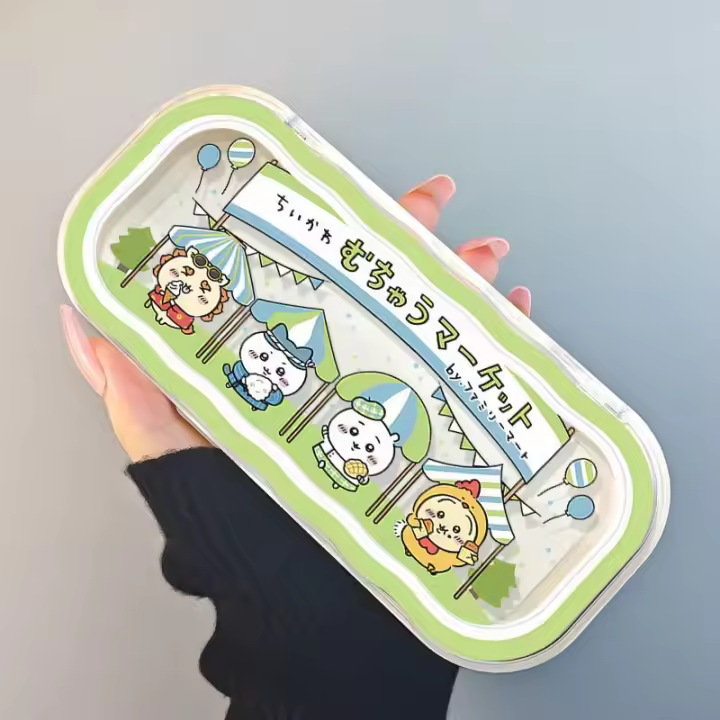 Estuche De Gafas Transparentes Chiikawa Con Diseño De Usagi Y Hachiware Resistente a La Presión Y Portátil Para Estudiantes Almacenamiento De Gafas Y Solares Accesorio De Dibujos Animados - 1