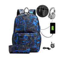 Mochila Escolar Adolescente Antirrobo y Espaciosa con salida de Puerto USB y Auriculares y La Protección de un Candado Numérico (DICACA NATURE). - details 4