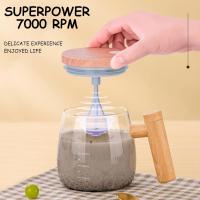 Taza de agitación automática, Taza de mezcla eléctrica de 400ml con tapa y mango, Taza de café de agitación eléctrica de alta velocidad de 7000RPM - details 1
