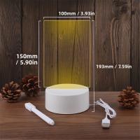 Luz Nocturna LED Transparente Y Luminosa Con USB Tablero De Memoria Erasable Calendario Adorno De Escritorio Forma Rectangular Fuente De Alimentación USB - details 1