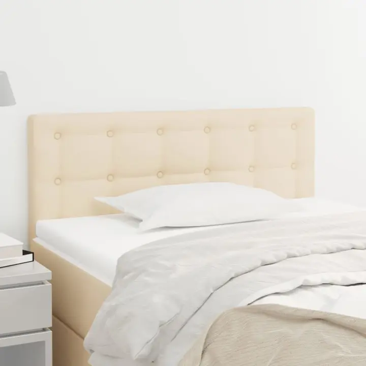 vidaXL Cabecero de tela color crema 90x5x78/88 cm - 1