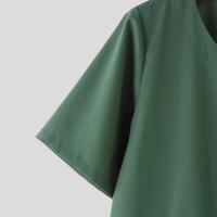 ZANZEA Vestido Midi De Manga Corta Para Mujer Estilo Retro Patchwork Largo Cuello En V Vestido Casual De Verano Sin Ajuste - details 8