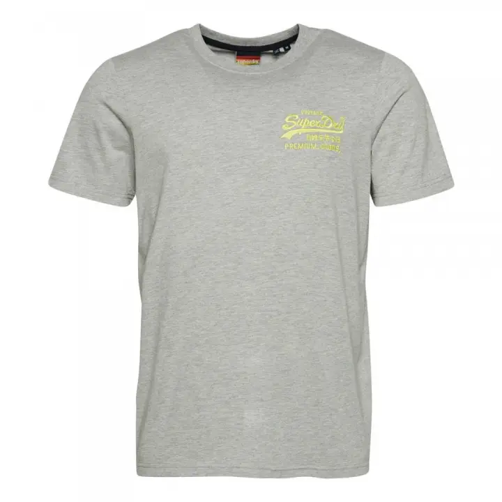 Camiseta de Manga Corta Vinatge VL, Marca Superdry, Color Gris, Talla XL, Para Hombre - 1