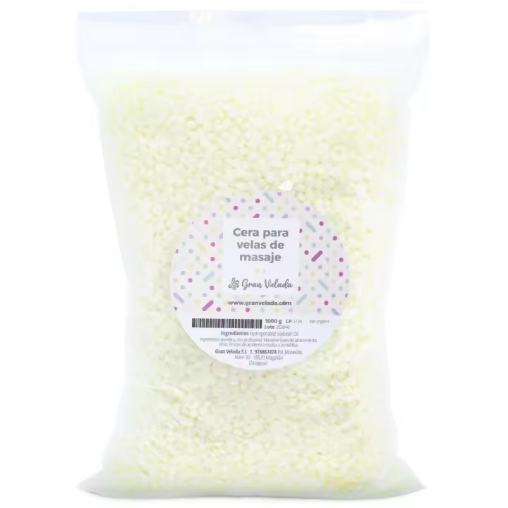 Cera para Velas de Masaje Natural y Personalizable | Fórmula Vegetal a Base de Soja | Ideal para Crear Velas con Tus Aromas Favoritos - 1