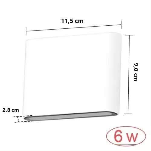 Lámpara De Pared Impermeable LED Moderna Para Exteriores Y Interiores Iluminación Minimalista Para Dormitorio Balcón Porche Jardín Decorativa Montaje En La Pared Material Aluminio - 1