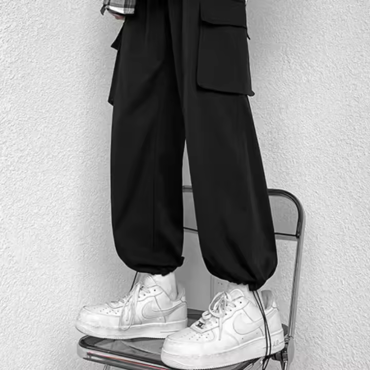 Pantalones Rectos Amplios De Trabajo Para Hombre Estilo Japonés Marca De Moda Pantalones Casuales De Verano Y Primavera - 1