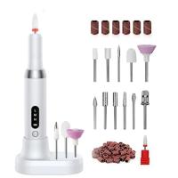 Lámpara Eléctrica De Uñas Profesional Con Bits De Taladro Para Pulido De Uñas Eliminación De Piel Muerta Y Arte Sanding Pen Máquina De Manicura - details 1
