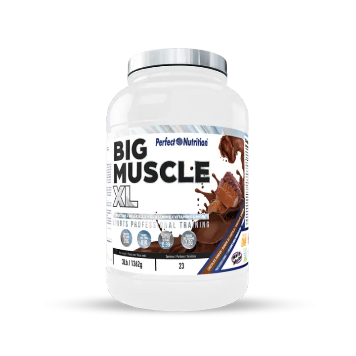 Perfect Nutrition - Big Muscle XL de Original Line te ofrece una fórmula avanzada para desarrollar masa muscular de manera eficiente y equilibrada. *3 Sabores* 1362g* - 1
