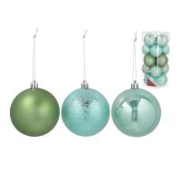 Gerimport Tubo con 20 Bolas de Navidad Verdes – Esferas Decorativas para Árbol Navideño - details 0