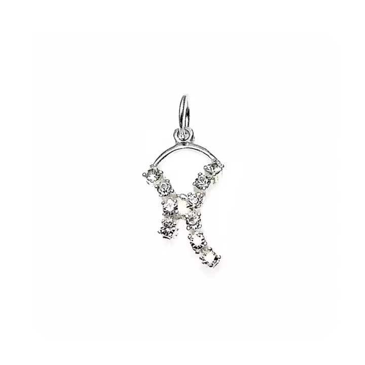 Inmaculada Romero Colgante Plata Ley 925m Bandas Circonitas 29mm Mujer - 1