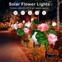 Luces De Loto Solar Para Jardín IP65 Impermeables Decoración Exterior Lámpara De Paisaje Para Camino Patio Jardín Trasero - details 0