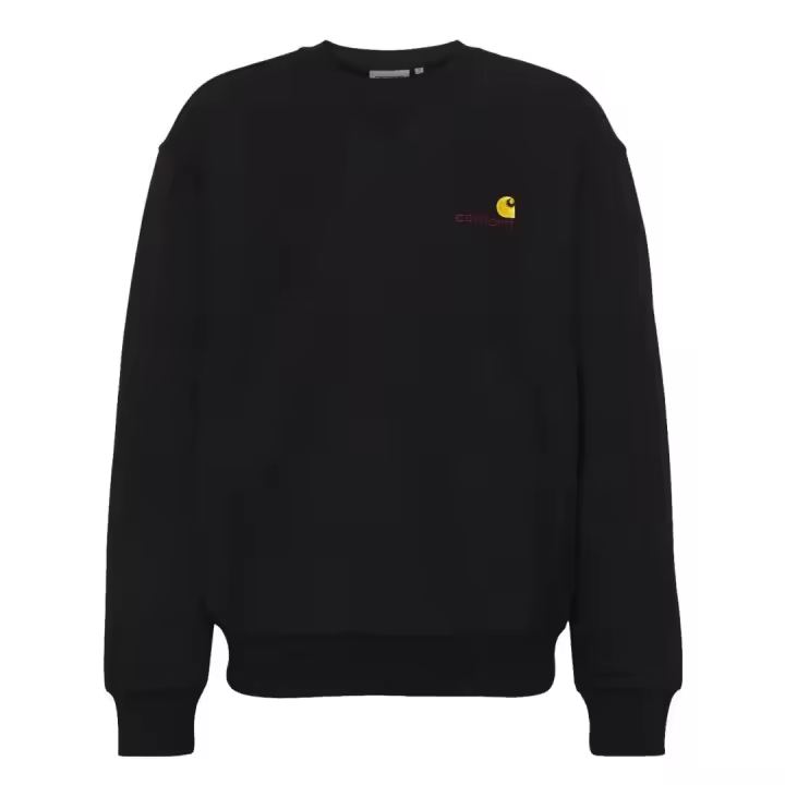 Sudadera Carhartt American Script  Negro - 1