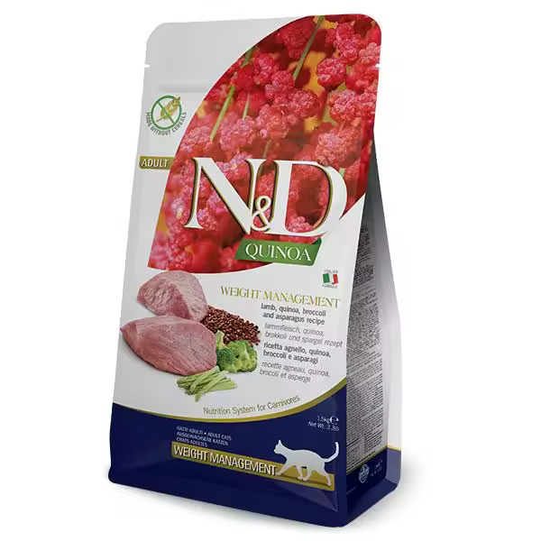 FARMINA N&D CAT QUINOA WEIGHT MANAGEMENT CORDERO 5KG - 1