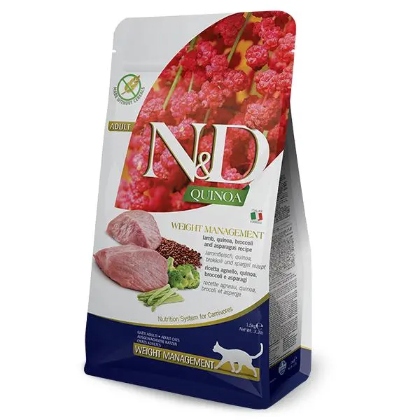 FARMINA N&D CAT QUINOA WEIGHT MANAGEMENT CORDERO 5KG - 1