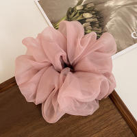 Cinta De Pelo Grande De Malla Para Mujer Estilo Simple Y Moda Anillo De Pelo Para Cabello Alto Scrunchie Adecuado Para Todas Las Estaciones - details 4