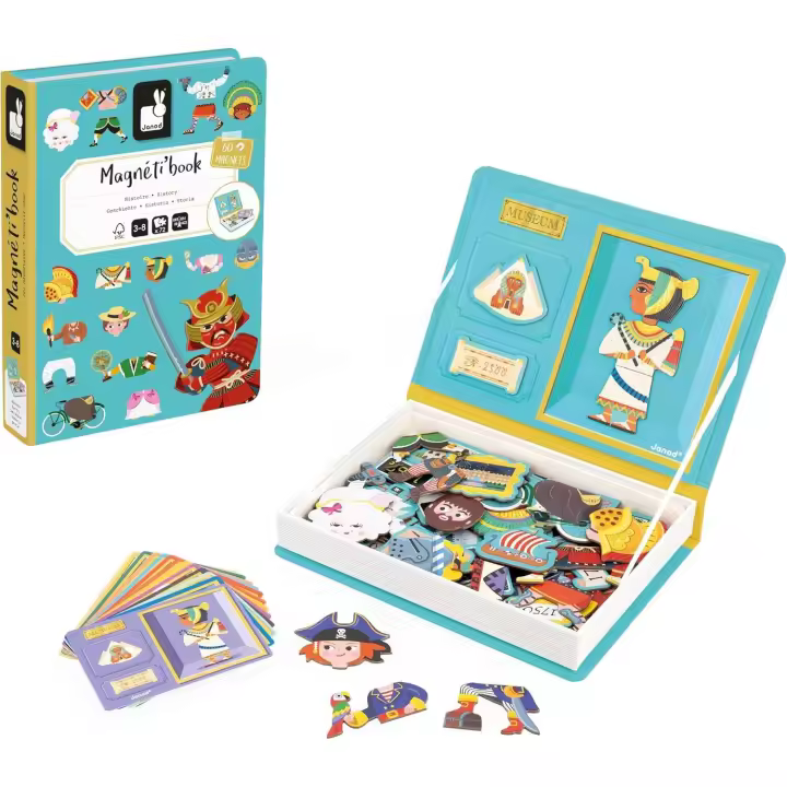 Juego Educativo Magnético 60 Imanes Magnetic´book Historia - Janod 02598 JU02598 JANOD - 1