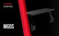 Mars Gaming MGDS, Soporte Elevador Monitor, Eleva el Monitor 17cm, Soporte de Mesa Ergonómico en Acero, Tablero Fibra Carbono 60x20cm, Soporte Pantalla para Escritorios de 10 a 33mm de Grosor, Soporte Mesa Monitor Negro o Blanco - details 0