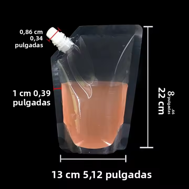 10pcs Bolsas De Almacenamiento Para Bebidas Con Tapa De Derrame 150/200/250/420/500ml Ecológicas Para Camping Pesca Y Exterior - 1