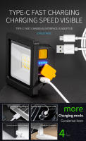 Linterna LED Recargable USB Con Soporte Rotativo Portátil Y Multifuncional COB Lámpara De Trabajo Mini Llavero LED W897 Material ABS - details 12